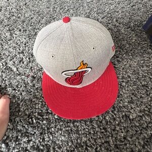 New Era Gray and Red Hat